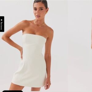 Peppermayo Exclusive - Ayanna Strapless Mini Dress - Ivory